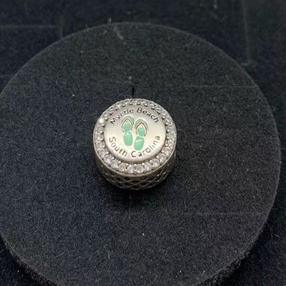 Pandora Myrtle Beach Round Charm South Carolina Travel Bead Moment
